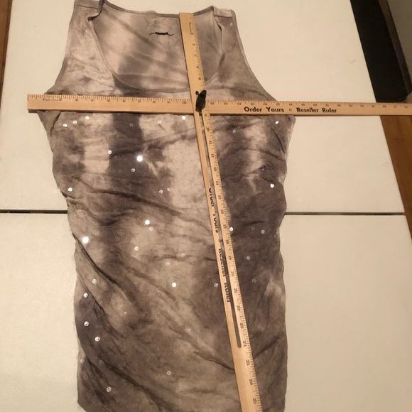 INC International Concepts size X-Large silvery gray sleeveless sequin tank top - Picture 5 of 7